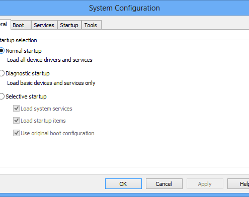 msconfig